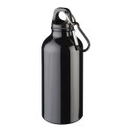 Borraccia sportiva con moschettone 400ml nera