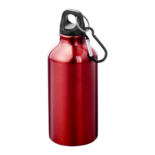 Borraccia sportiva con moschettone 400ml rossa