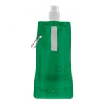 Borraccia pieghevole moschettone 480ml verde