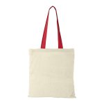 Shopper Cotone Naturale Manici Colorati 100gr rossa