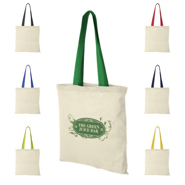 Shopper in Cotone Naturale Manici Colorati 100gr