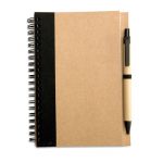 Blocco Notes A5 Ecologico con Penna nero