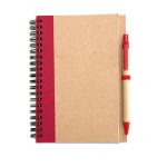 Blocco Notes A5 Ecologico con Penna rosso