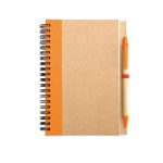 Blocco Notes A5 Ecologico con Penna arancione