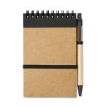 Bloc Notes Eco A6 con Penna nero