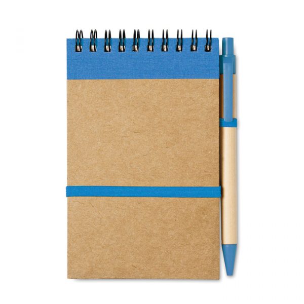 Bloc Notes Eco A6 con Penna blu